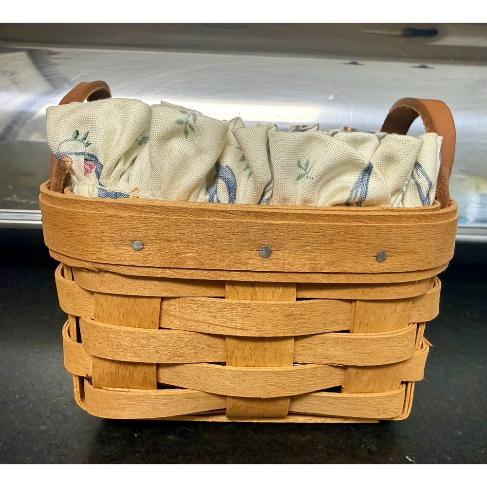 1995 LONGABERGER Thyme Basket Combo w/Floral Liner & Protector Pristine
